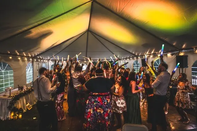 Dance floor action at Connecticut wedding